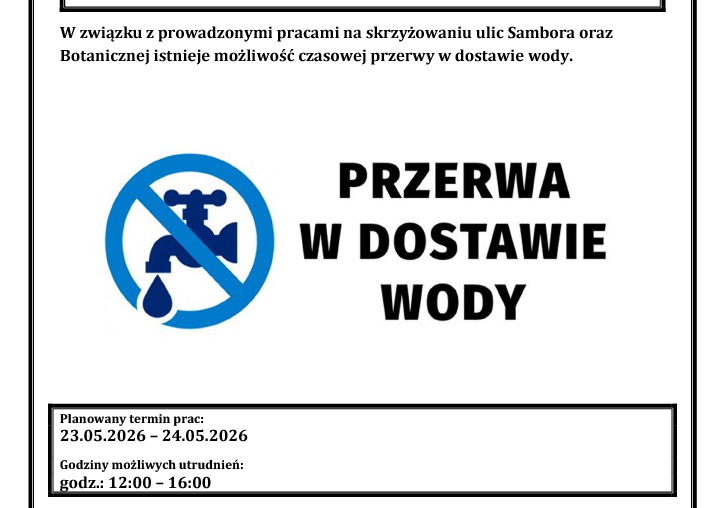 Możliwe przerwy w dostawie wody w Gołubiu