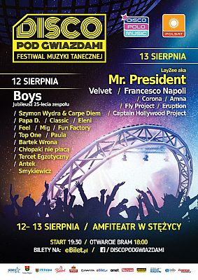 Grafika Disco pod gwiazdami