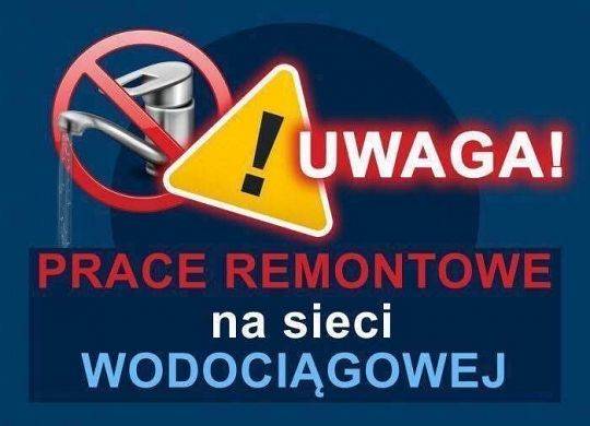 Grafika Przerwy w dostawie wody w Gołubiu
