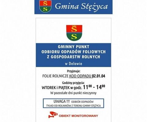 Grafika Odbiór odpadów - folie rolnicze